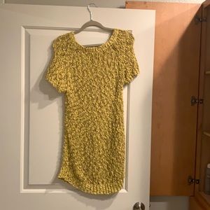 Yellow sweater dress or tunic